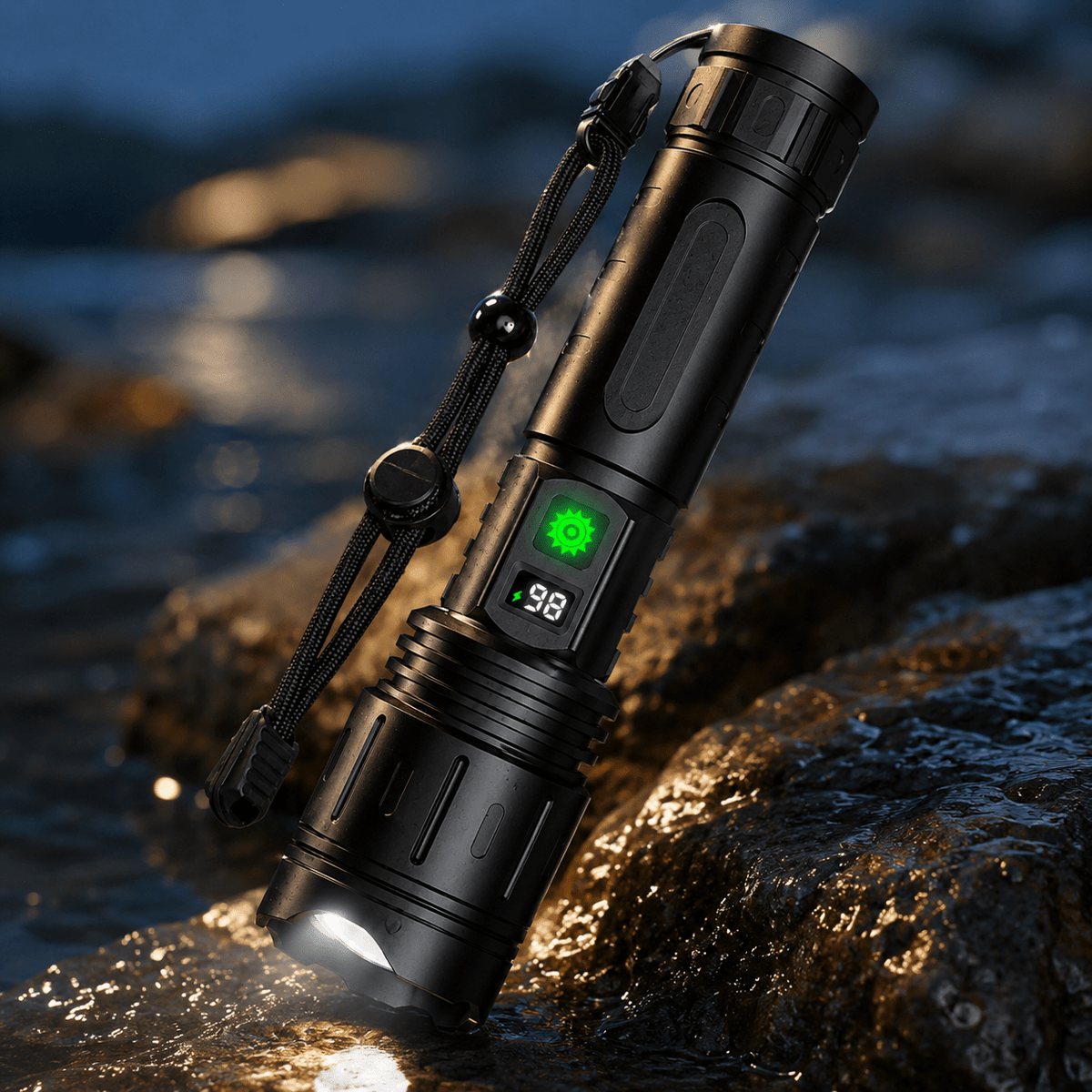 100000 Lumens Rechargeable Tactical Flashlight LED Waterproof Torch