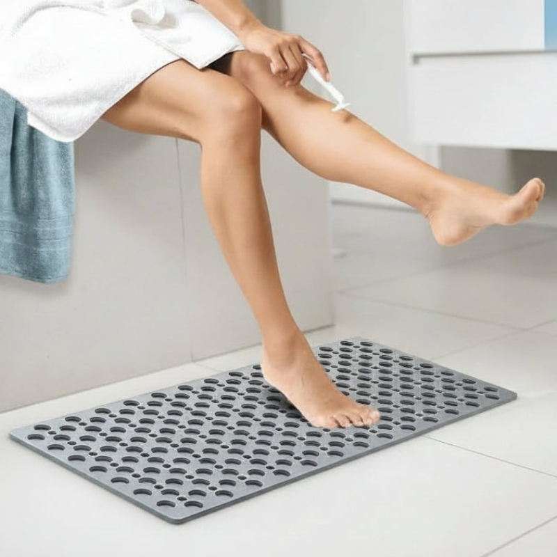 Rectangular Shower Mat with Non-Slip Surface