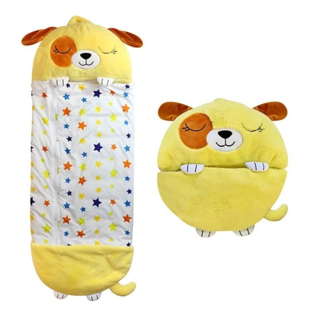 2-in-1 Plush Sleeping Bag with Cuddly Toy