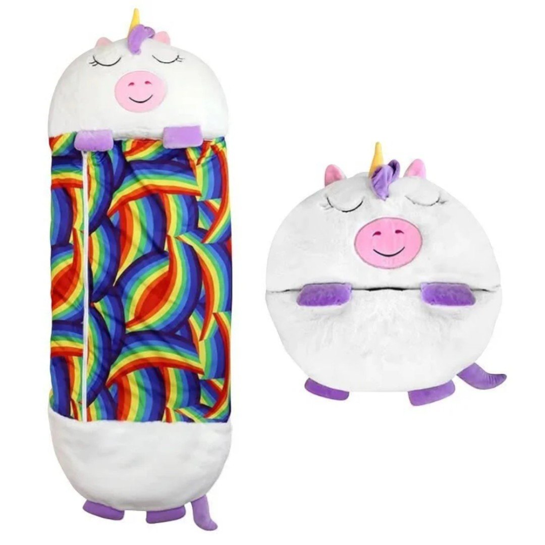 2-in-1 Plush Sleeping Bag with Cuddly Toy
