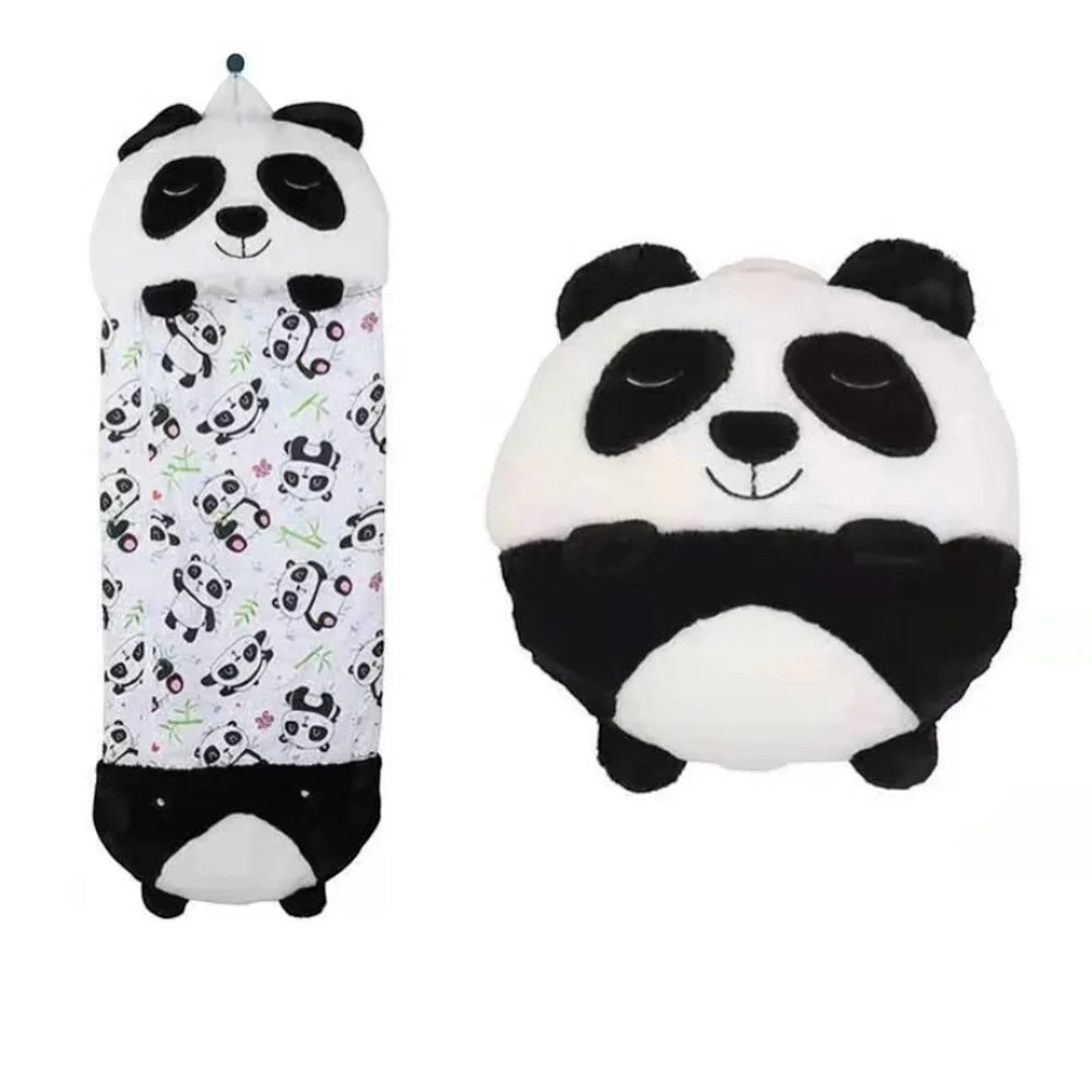 2-in-1 Plush Sleeping Bag with Cuddly Toy