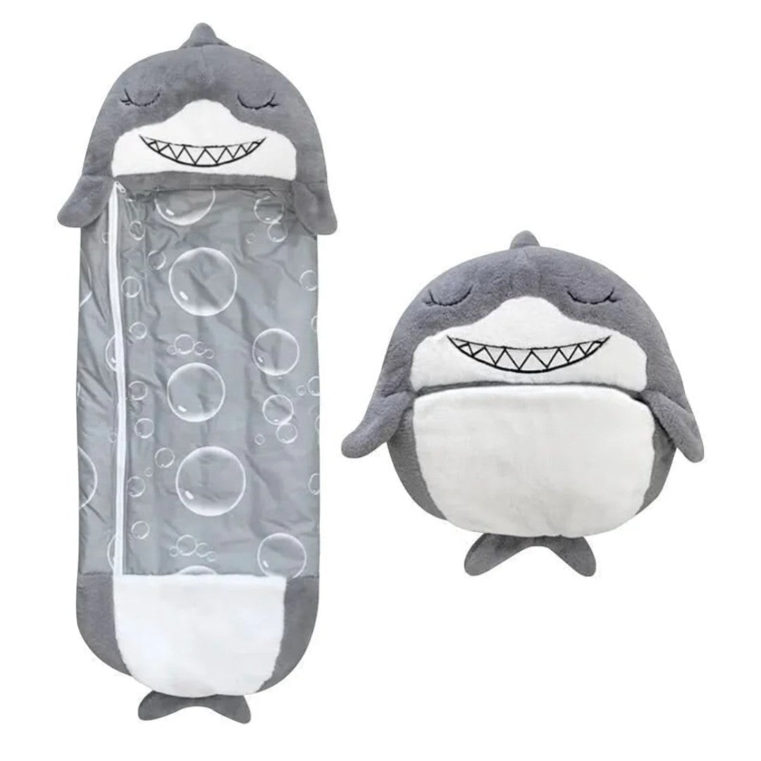 2-in-1 Plush Sleeping Bag with Cuddly Toy