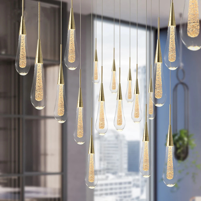 Dimmable LED Suspension Pendant Light in Glass