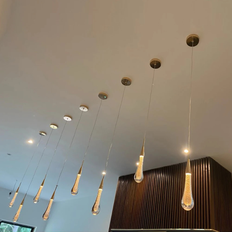 Dimmable LED Suspension Pendant Light in Glass
