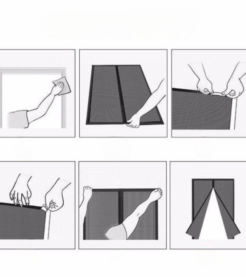 Magnetic Door Mosquito Net with Automatic Closure