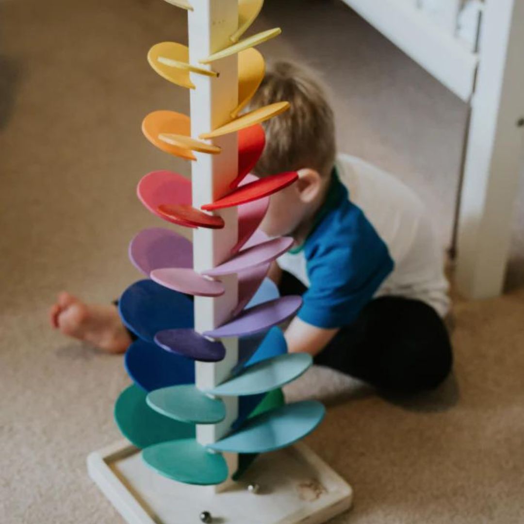 Sound tree toy for children marble track