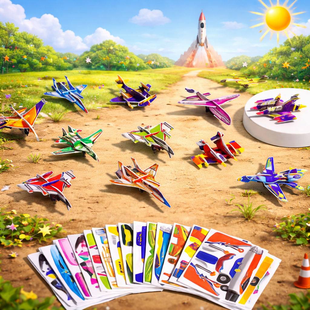 3D Cardboard Puzzle Figure Set for Kids