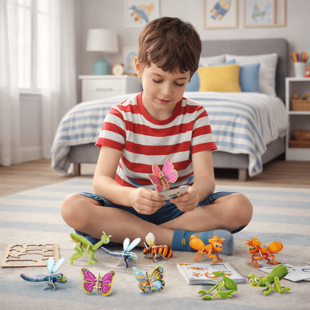 3D Cardboard Puzzle Figure Set for Kids