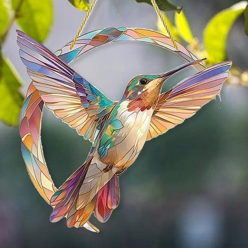 Hummingbird Sun Catcher Hanging in Acrylic