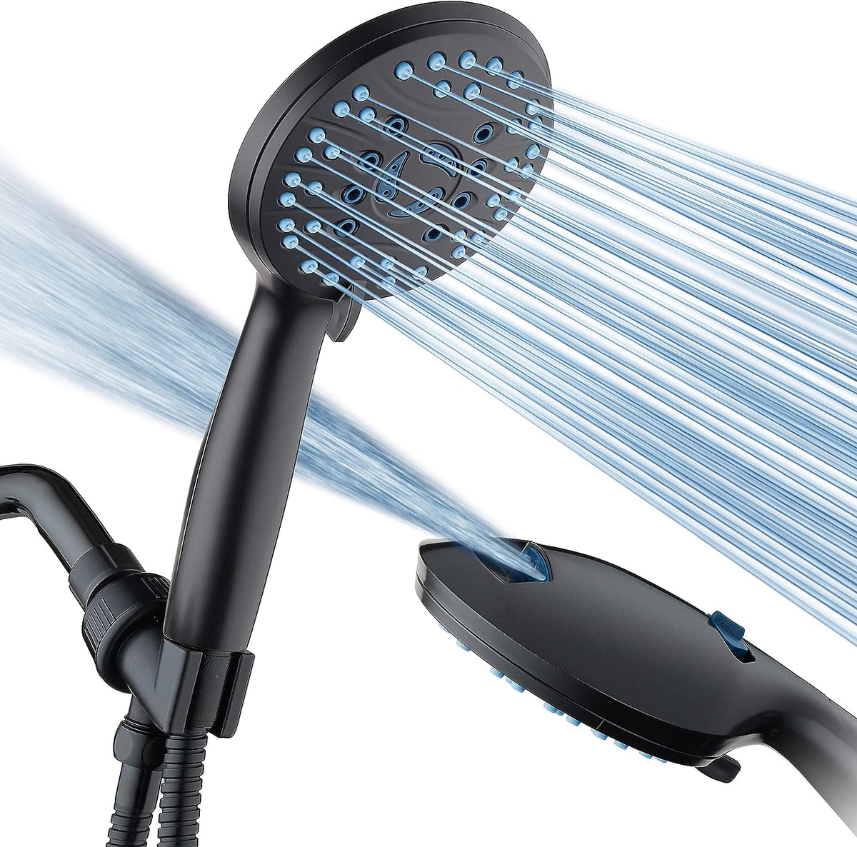 Adjustable Pressure Handheld Shower Head With Hose