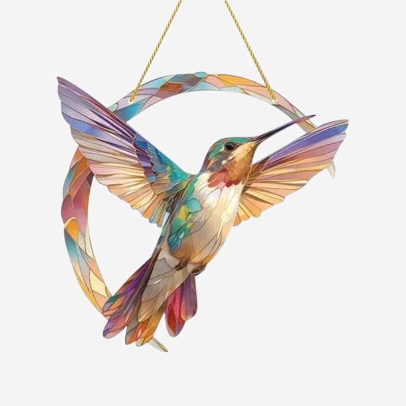 Hummingbird Sun Catcher Hanging in Acrylic
