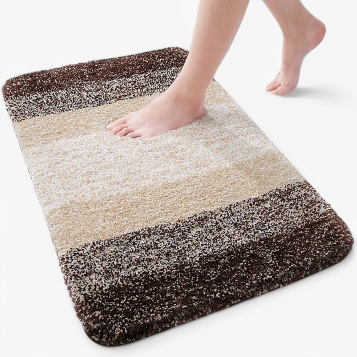 Super absorbent non-slip bath mat