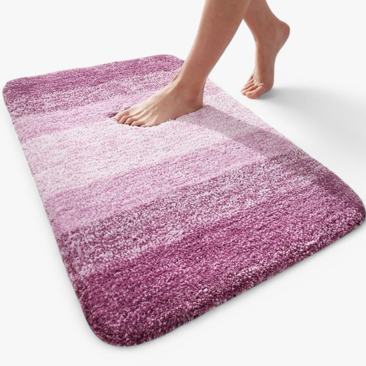 Super absorbent non-slip bath mat