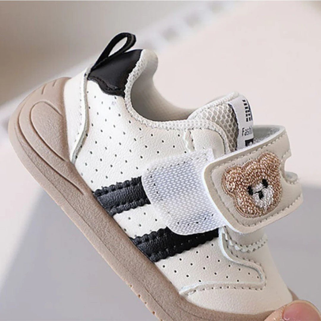 Baby Shoes with Bear Strap Detail
