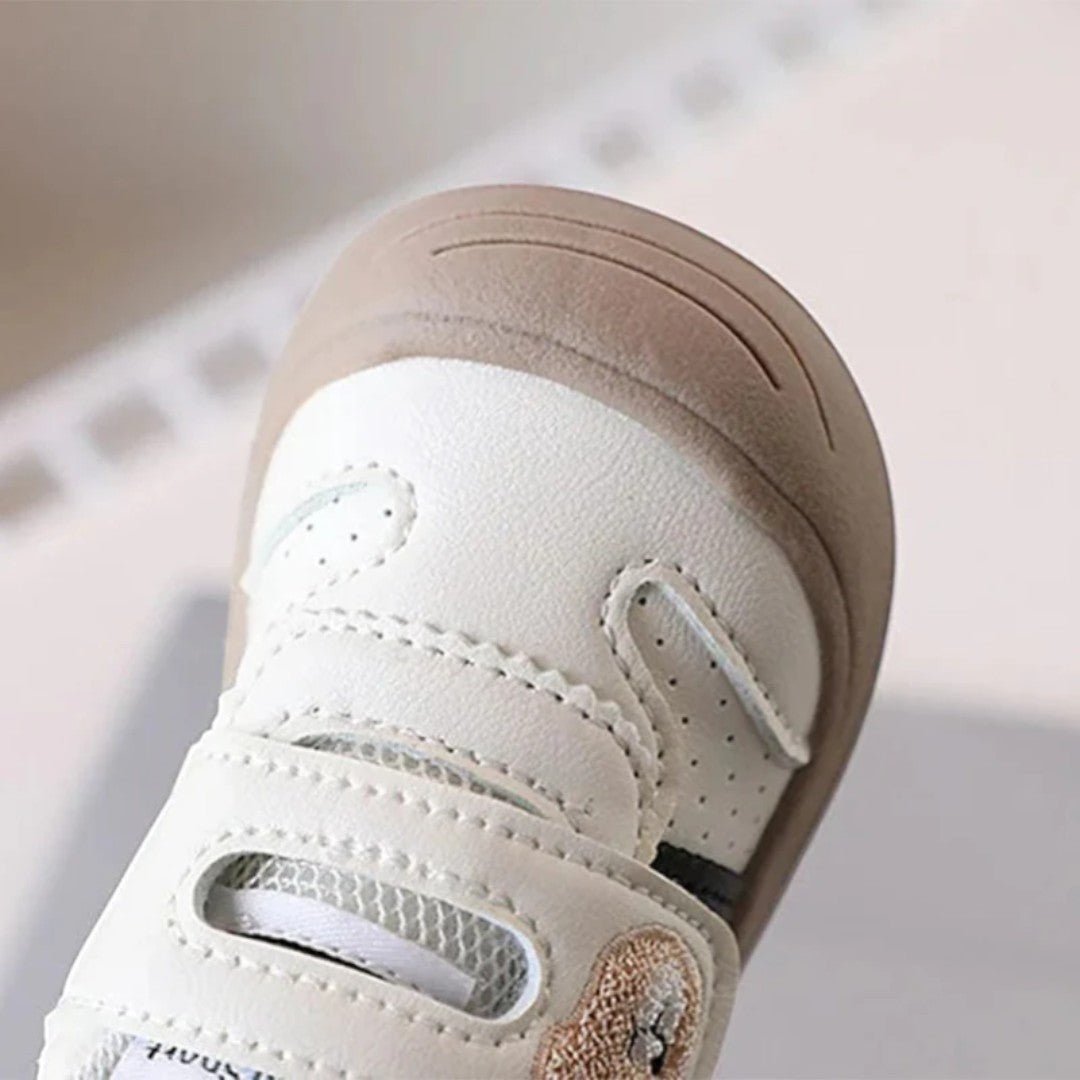 Baby Shoes with Bear Strap Detail