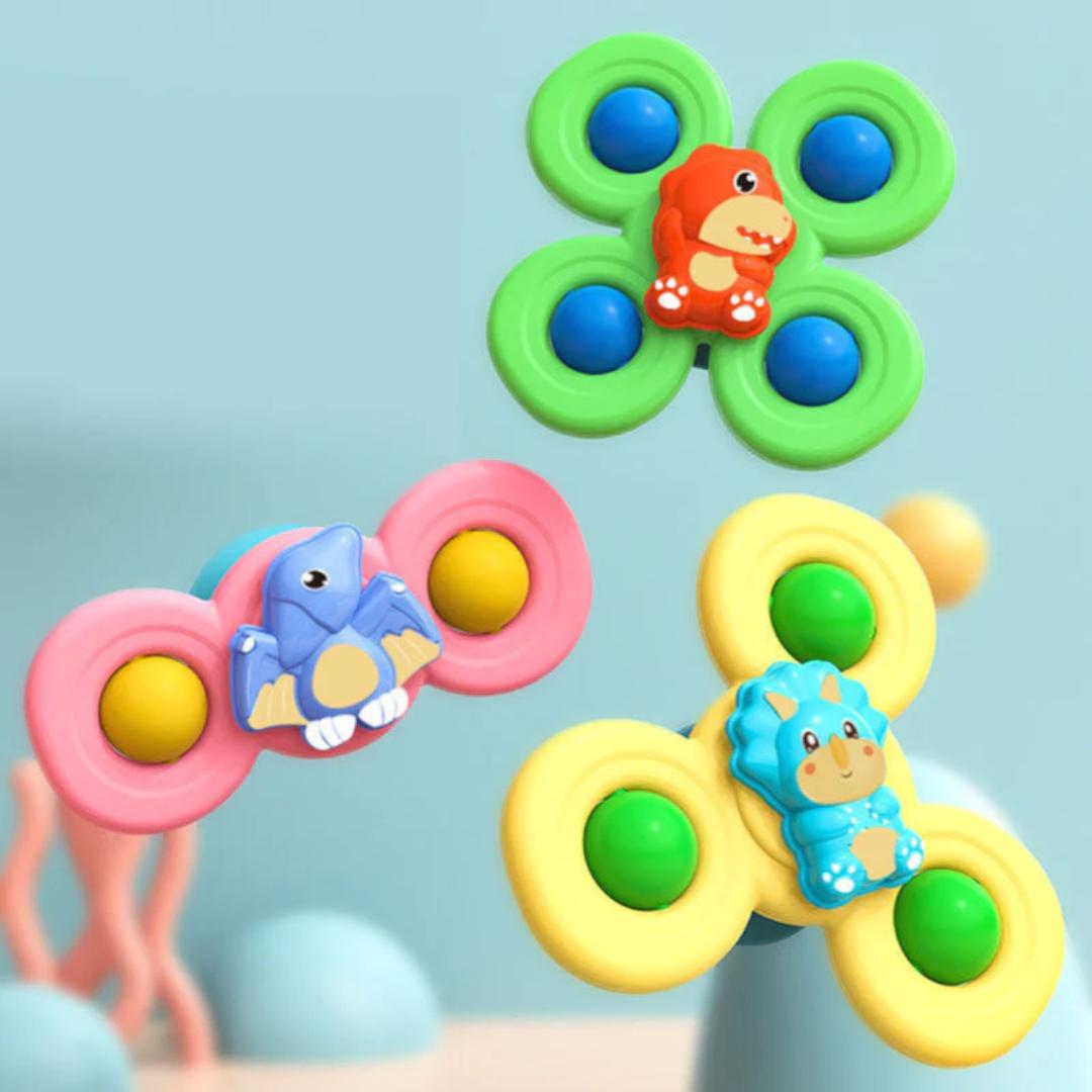 Baby Spinner Sensory Suction Toy (Set of 3)