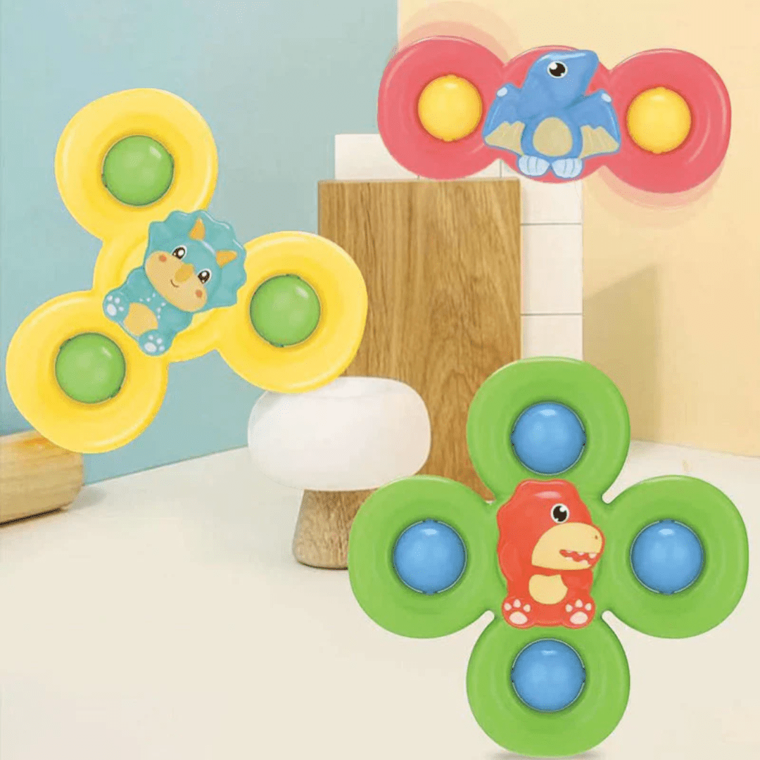 Baby Spinner Sensory Suction Toy (Set of 3)
