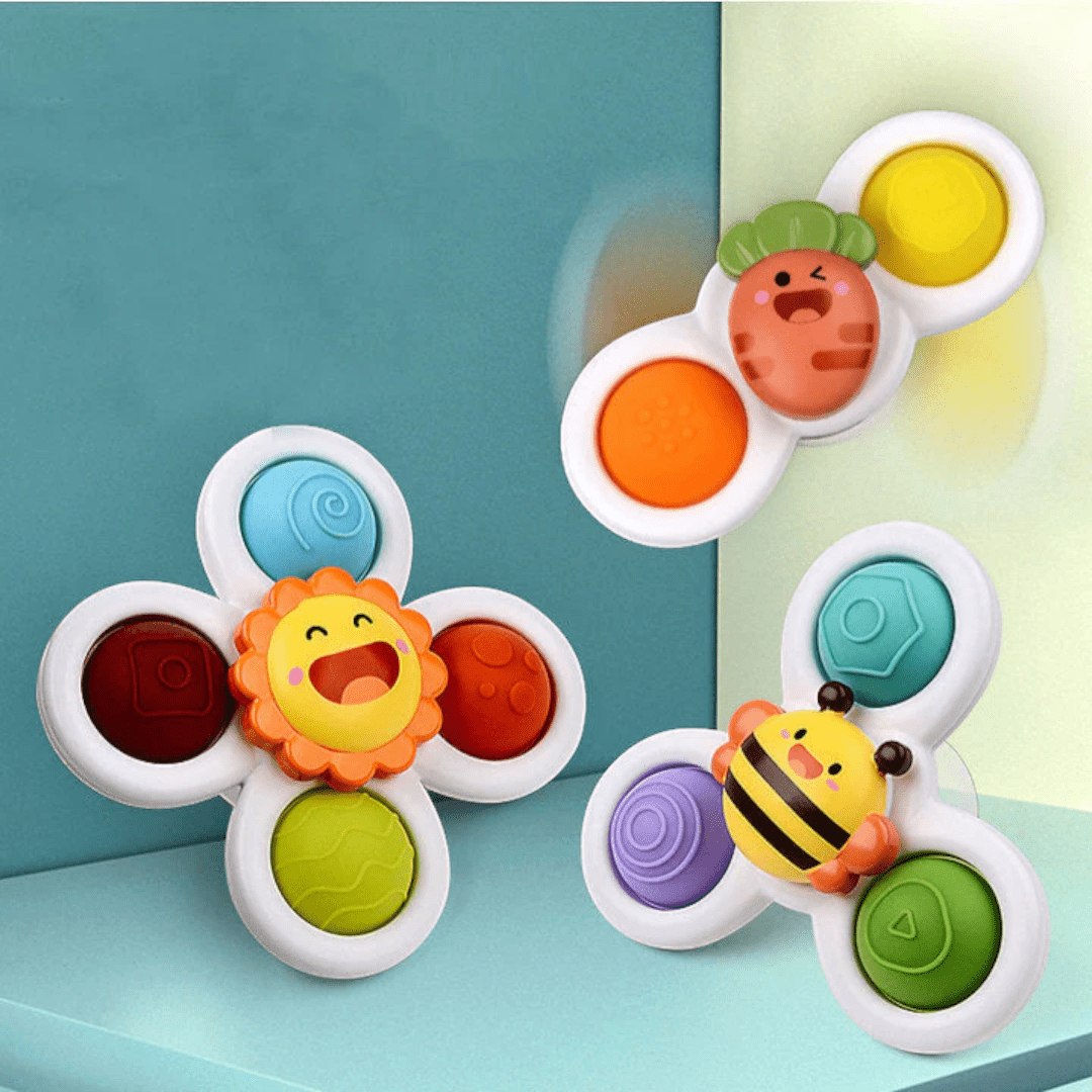 Baby Spinner Sensory Suction Toy (Set of 3)