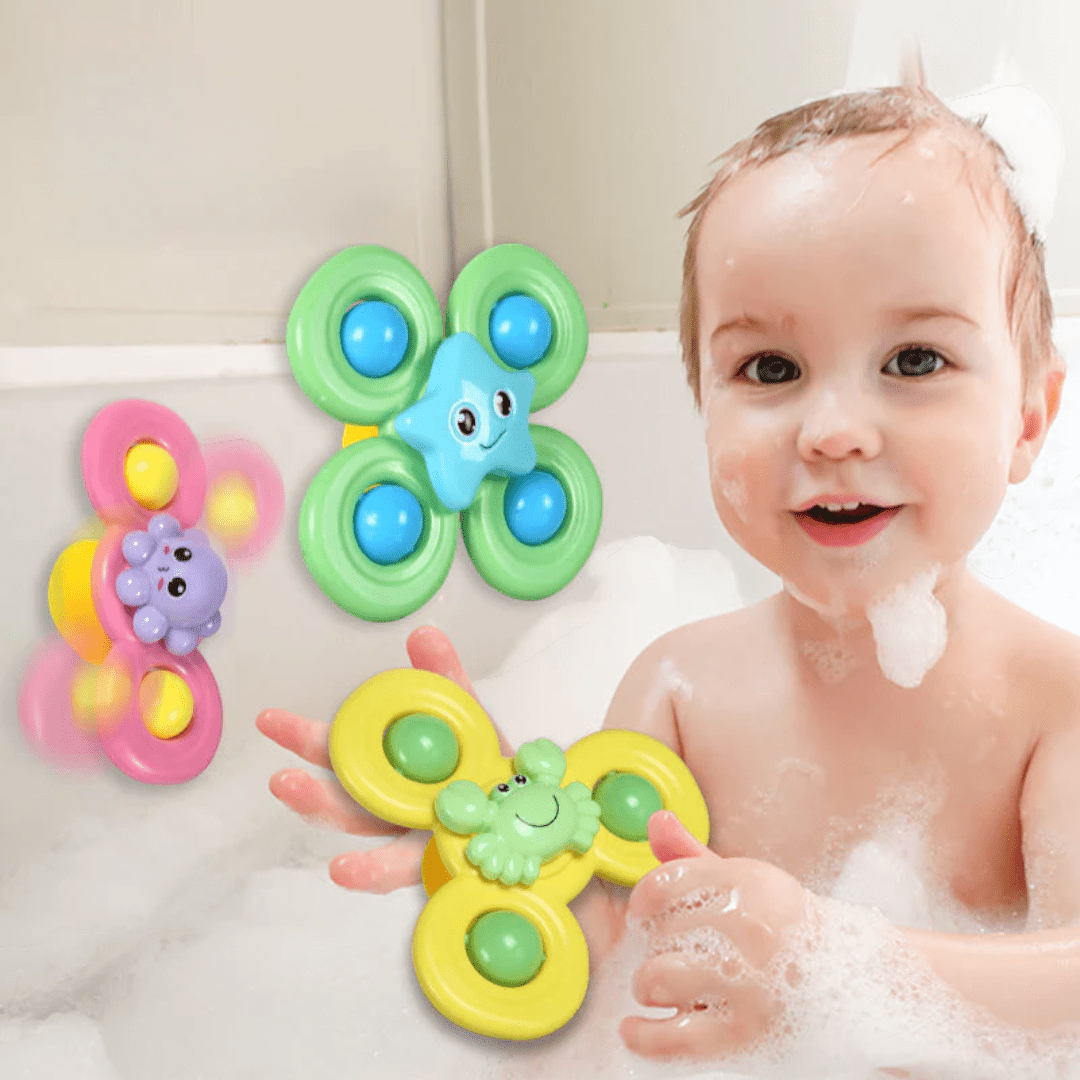 Baby Spinner Sensory Suction Toy (Set of 3)