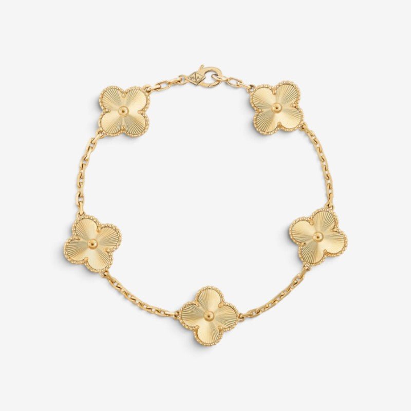 Bracelet Élégant Trèfle en Or pour Femmes