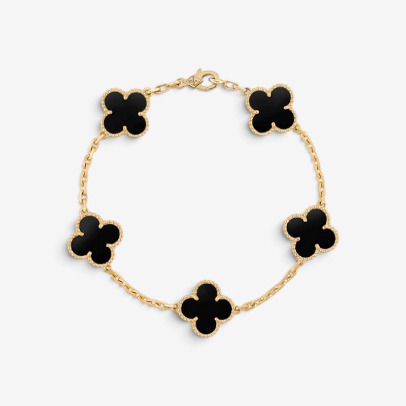 Bracelet Élégant Trèfle en Or pour Femmes