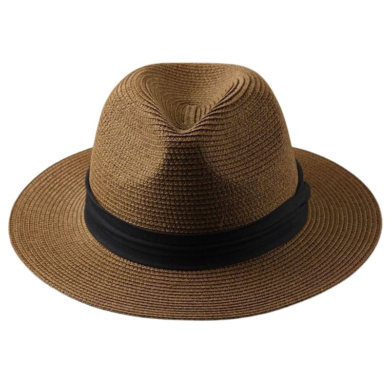 Chapeau en paille à large bord avec détail ruban