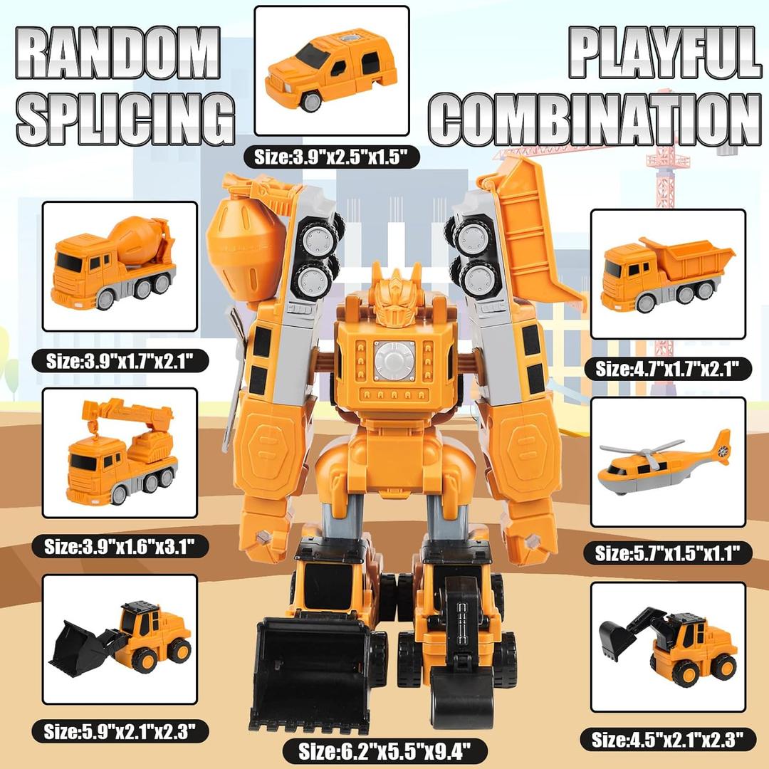 Construction Vehicle Toy Set with Storage Box