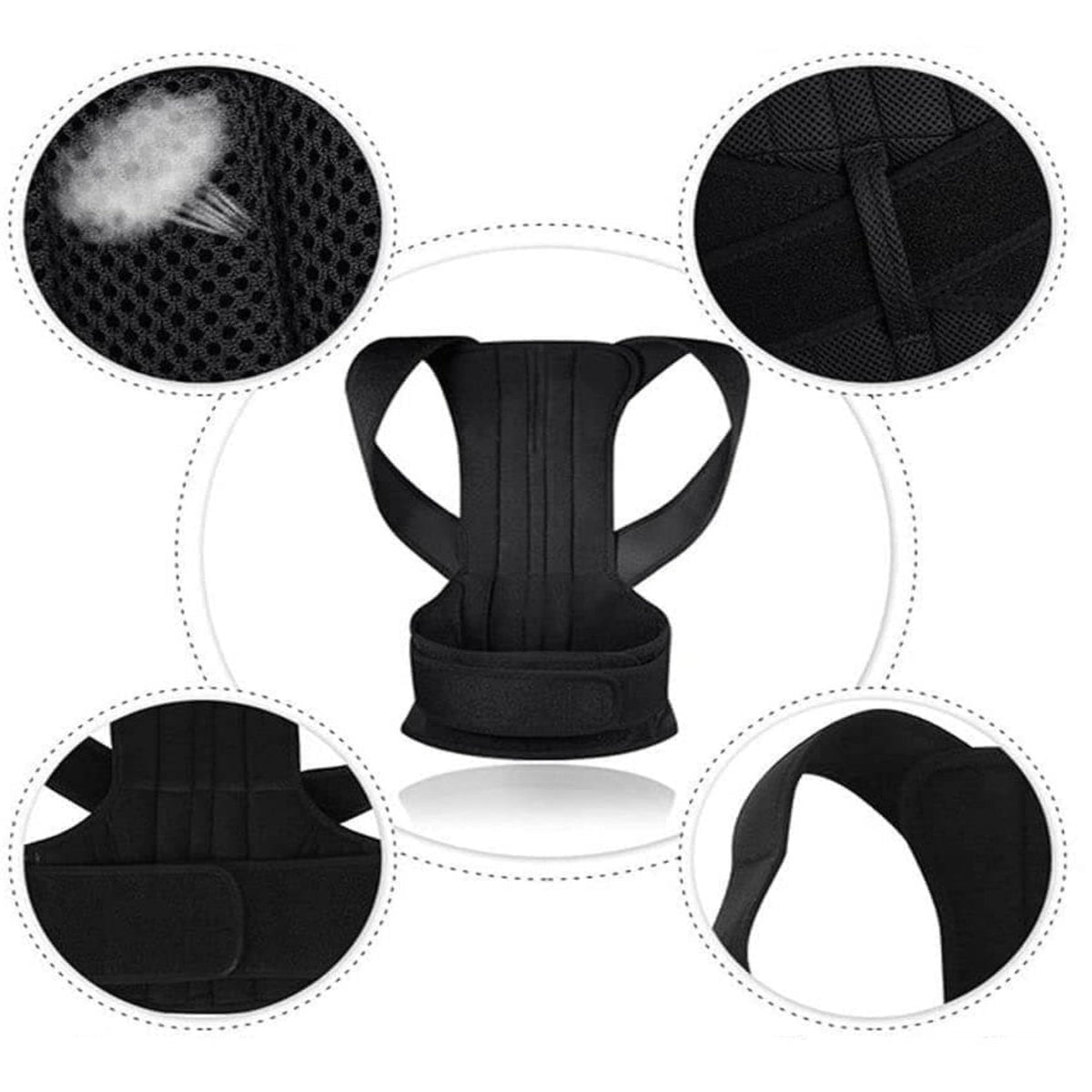 Correcteur posture dos unisexe gilet alignement