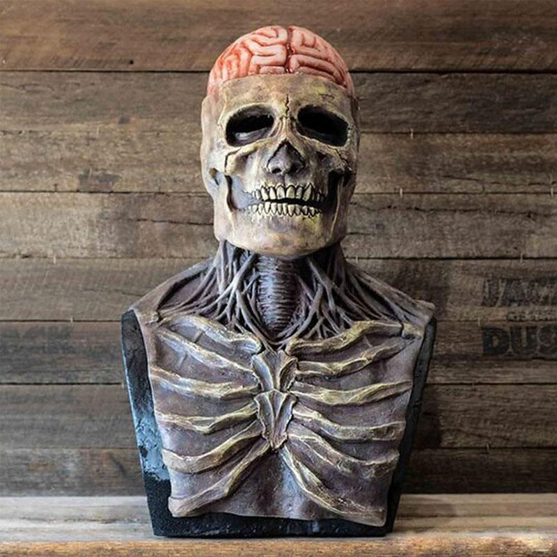 Costume squelette Halloween ultra-réaliste avec masque