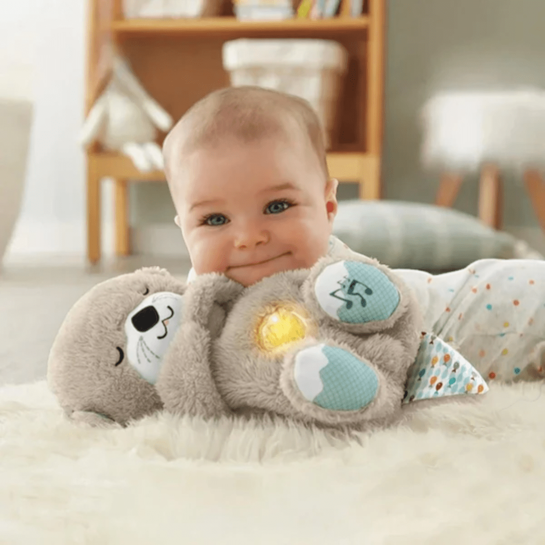 Cuddling Plush Baby Toy with Breathing Motion and Music