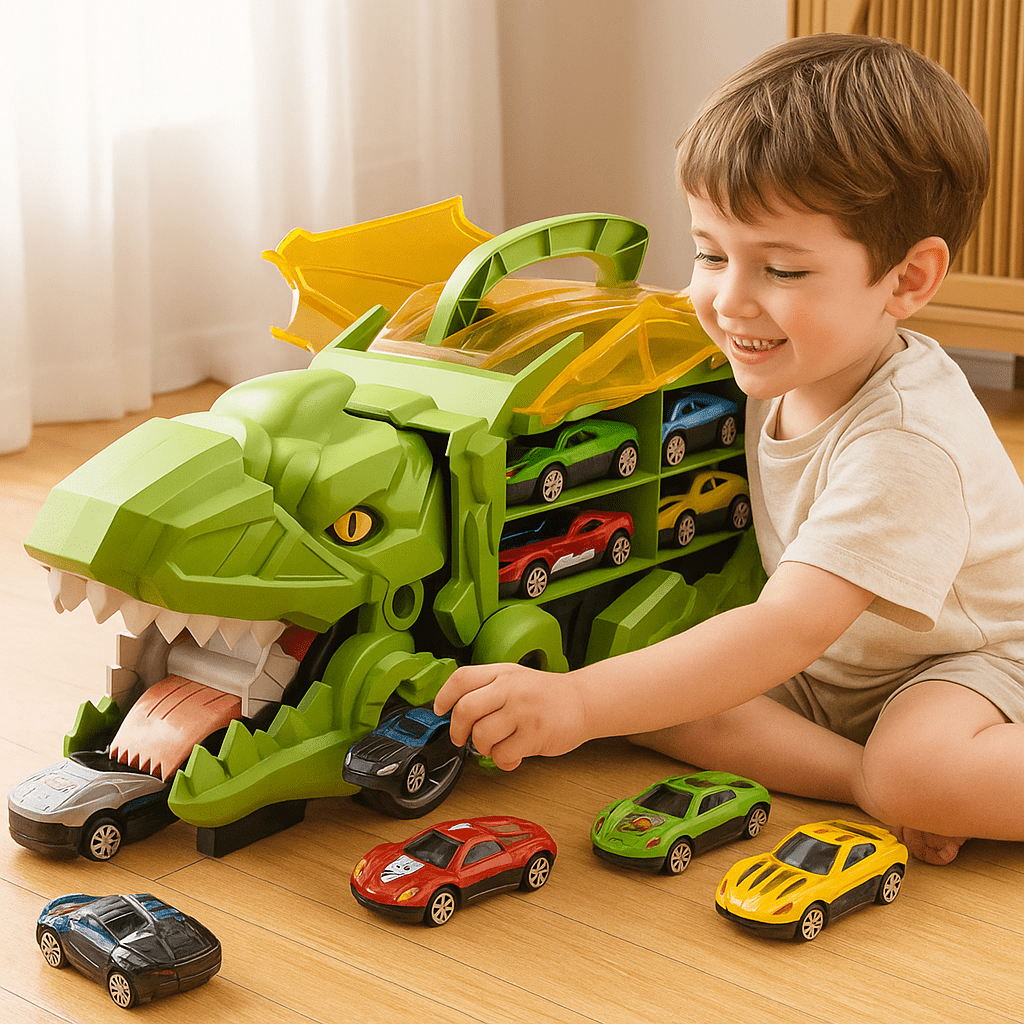Dinosaur Car Play Truck Set Toy Cars Racetracks