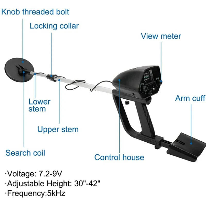 Professional Underground Metal Detector - High Accuracy for Gold Detecting & Treasure Hunting