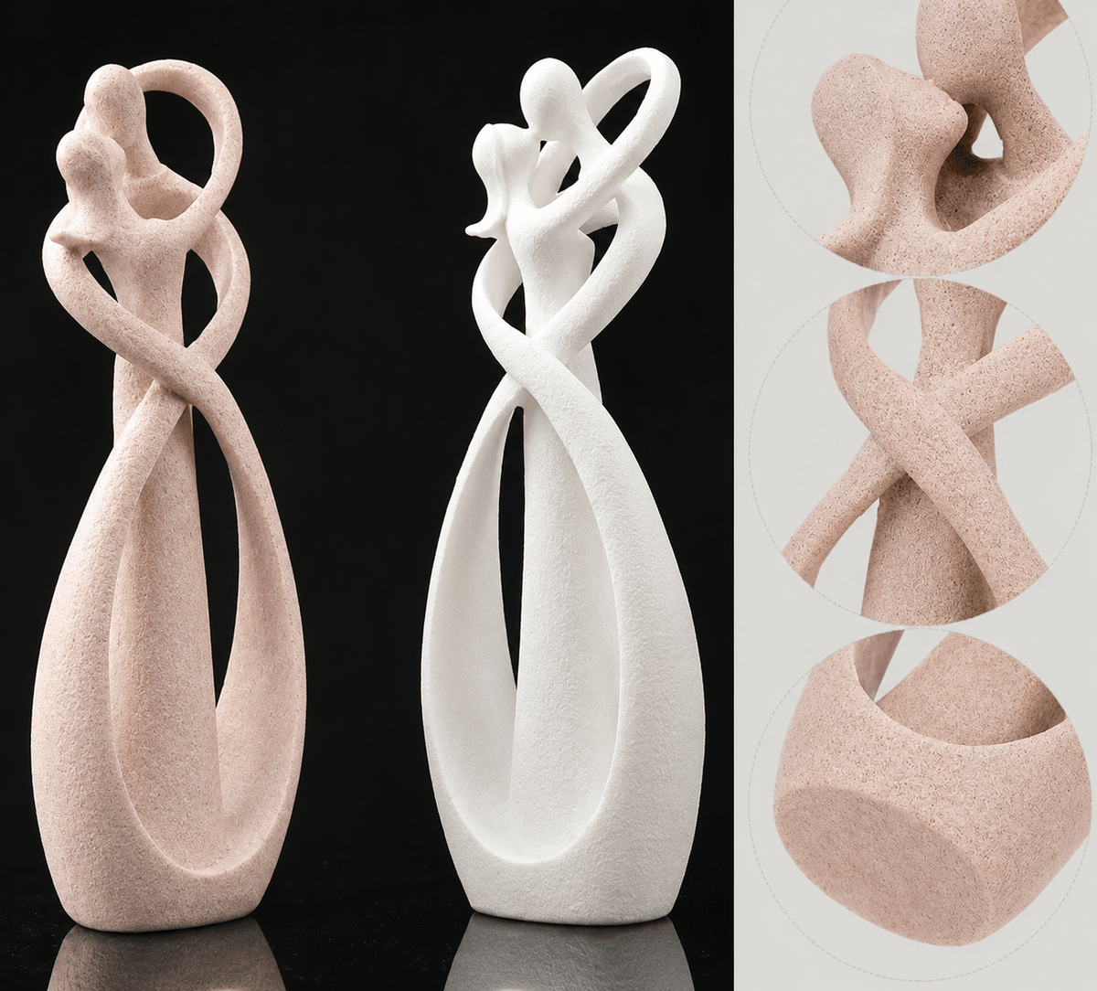 Eternal Embrace Sculpture - Abstract - Timeless Love