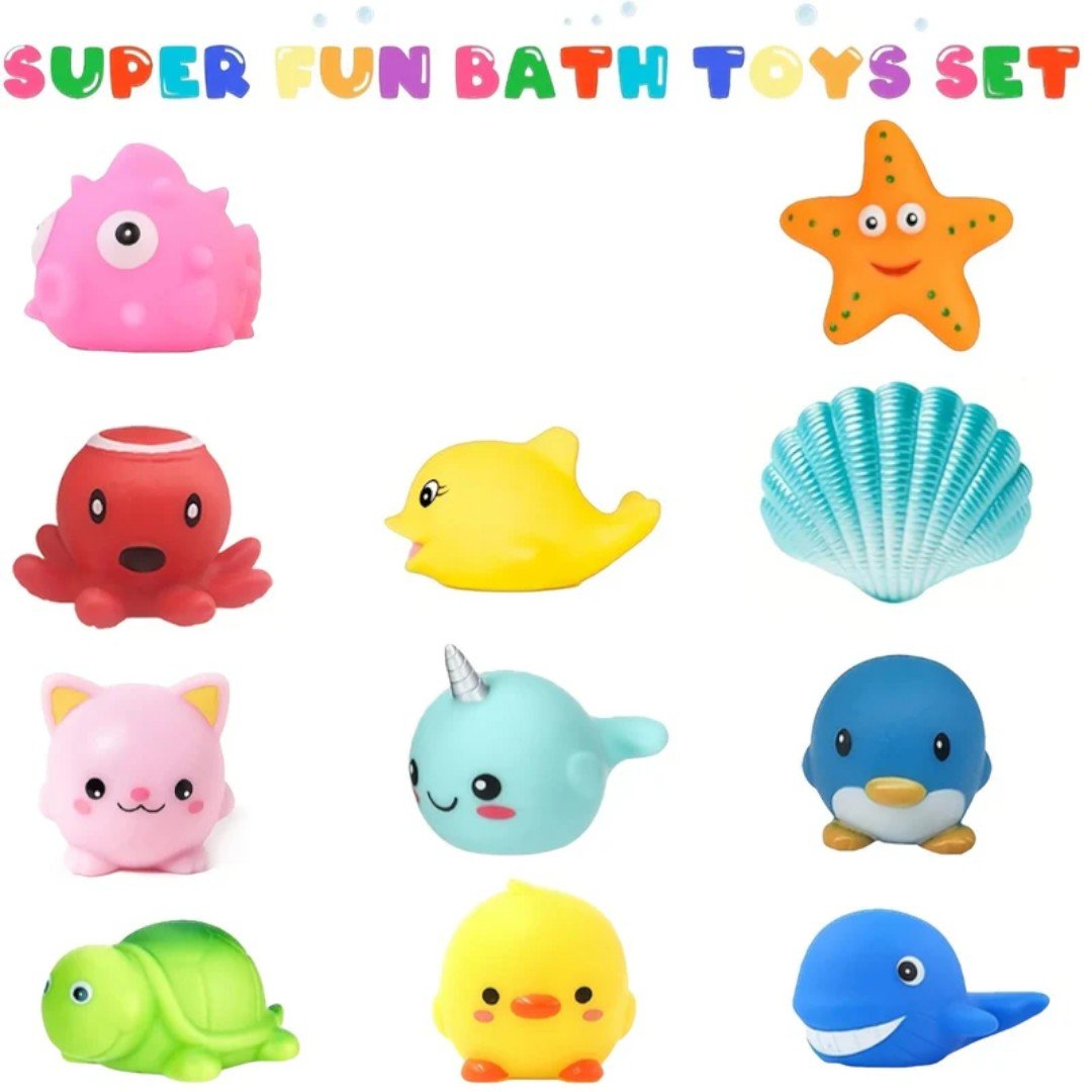 Floating Ocean Animals Bath Toy Set