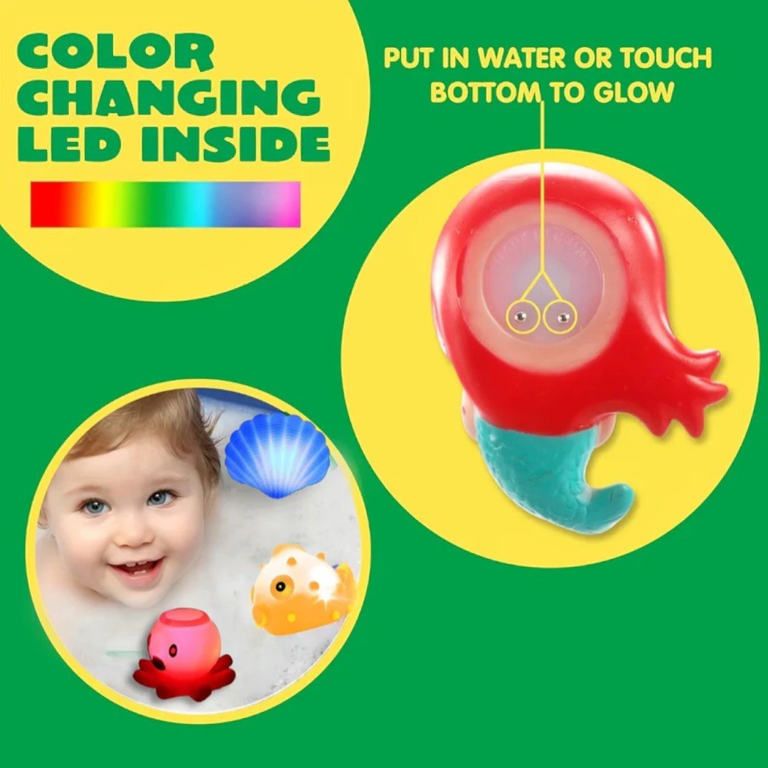 Floating Ocean Animals Bath Toy Set