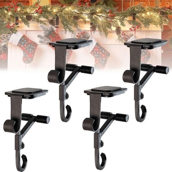 Heavy Duty 2-In-1 Garland And Stocking Hangers
