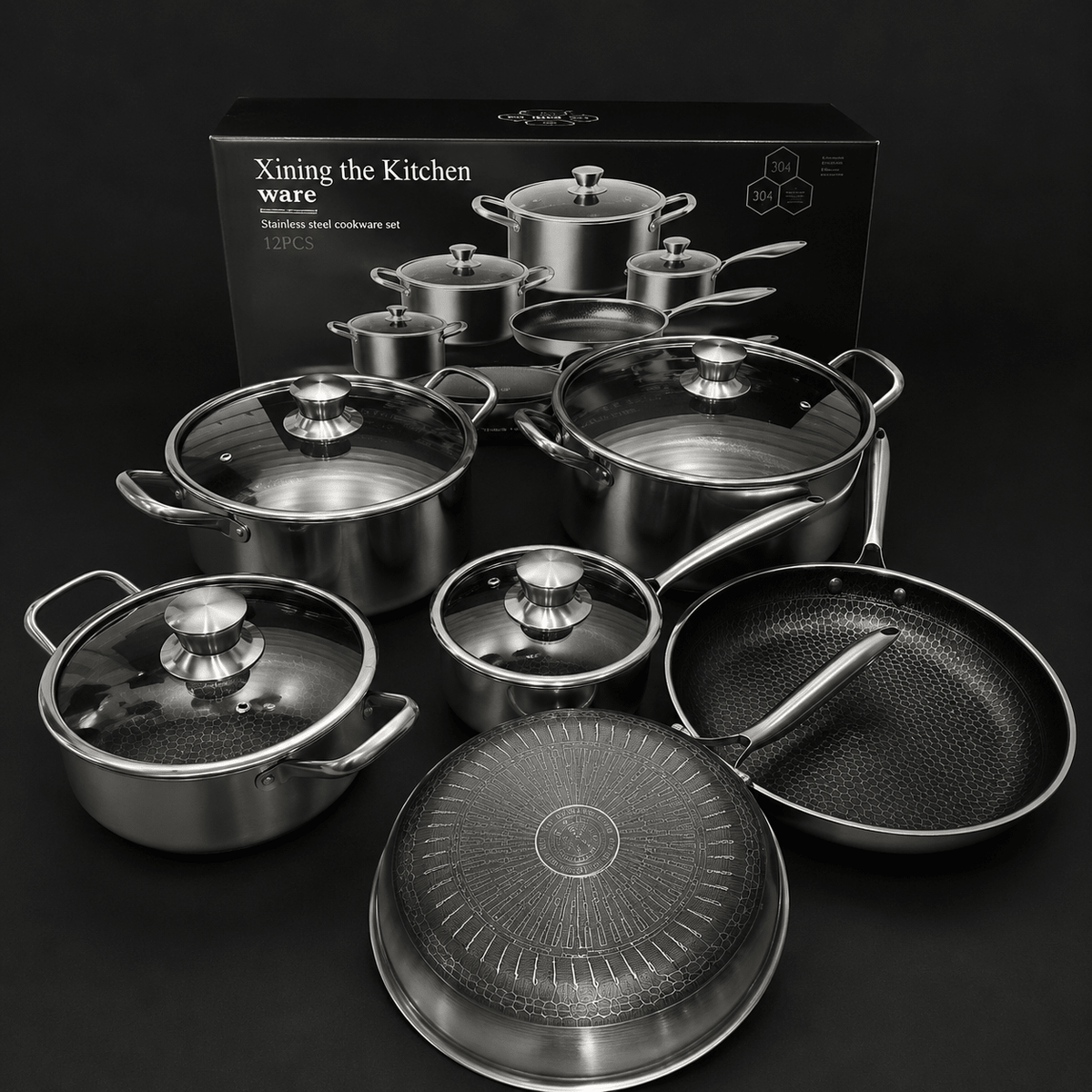 HexClad Cookware Set | 12-Piece | Hybrid Innovation