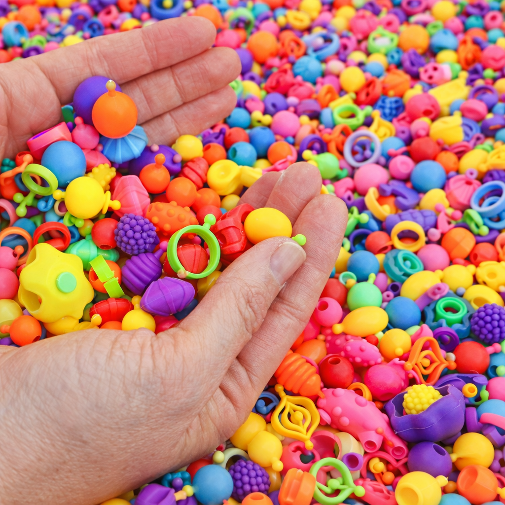 Jewelry Building Set with Click Beads for Children