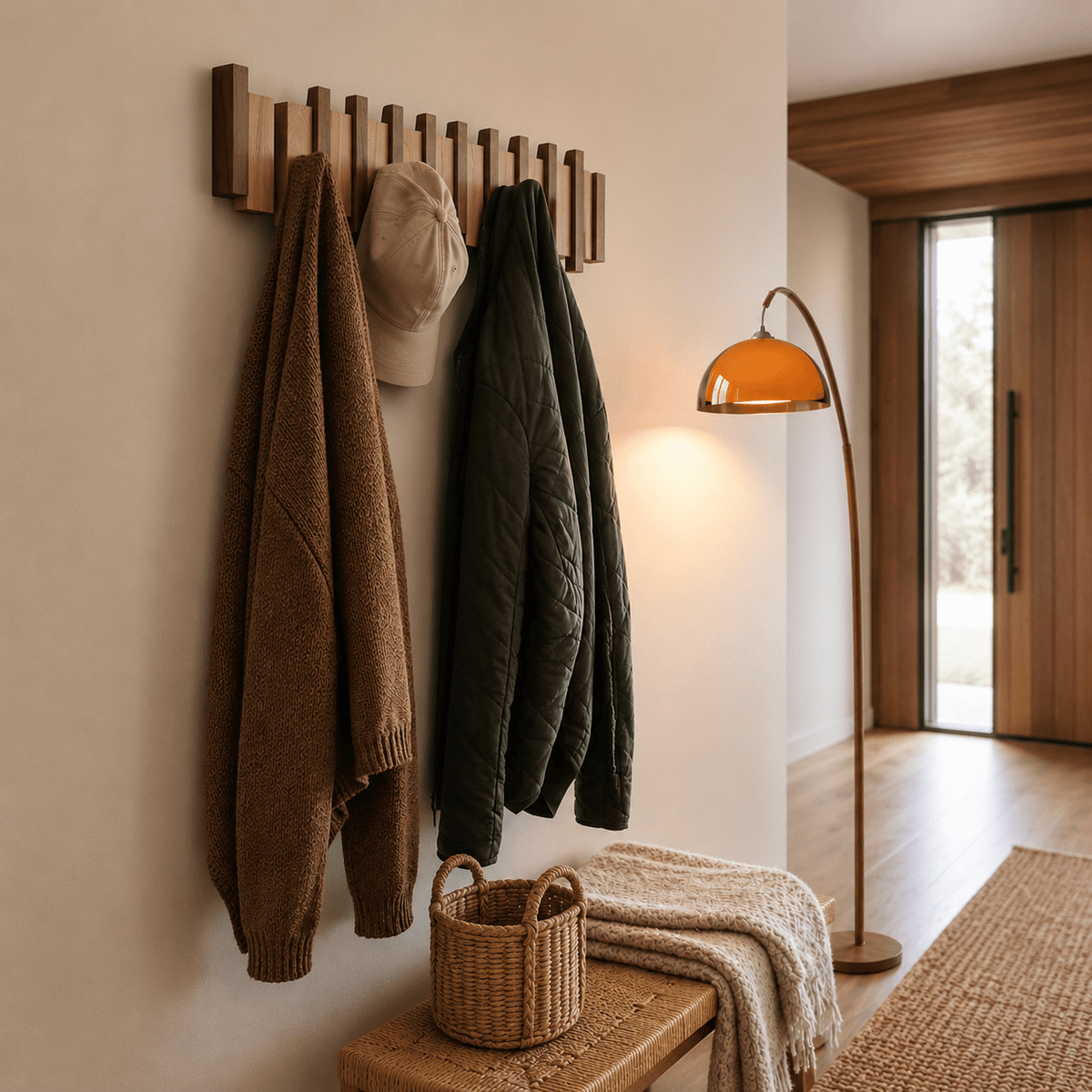 Kinjar Wooden Coat Rack