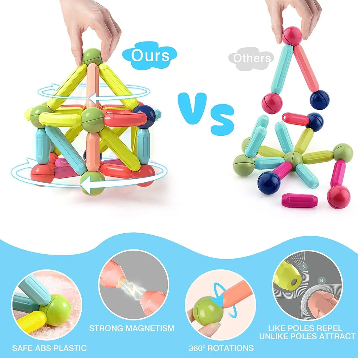 Magnetic Sticks Building Blocks | Educational Toys