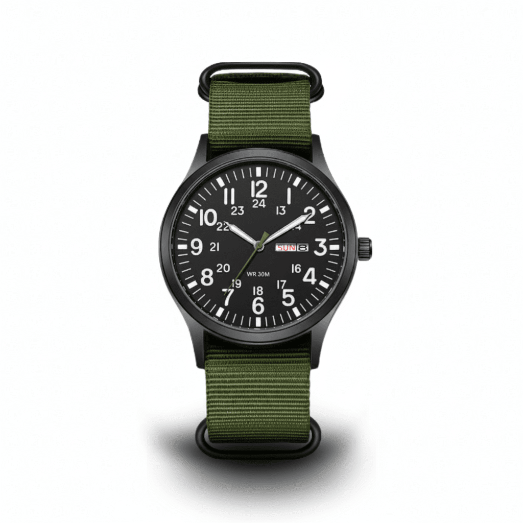 Mens Watch Outdoor Waterproof Analog Field Watch Sport Strap
