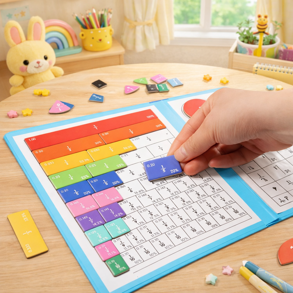 Montessori Fraction Magnet Learning Set for Children