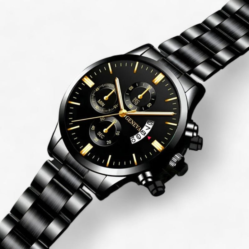 Montre à cadran rond avec bracelet ajustable