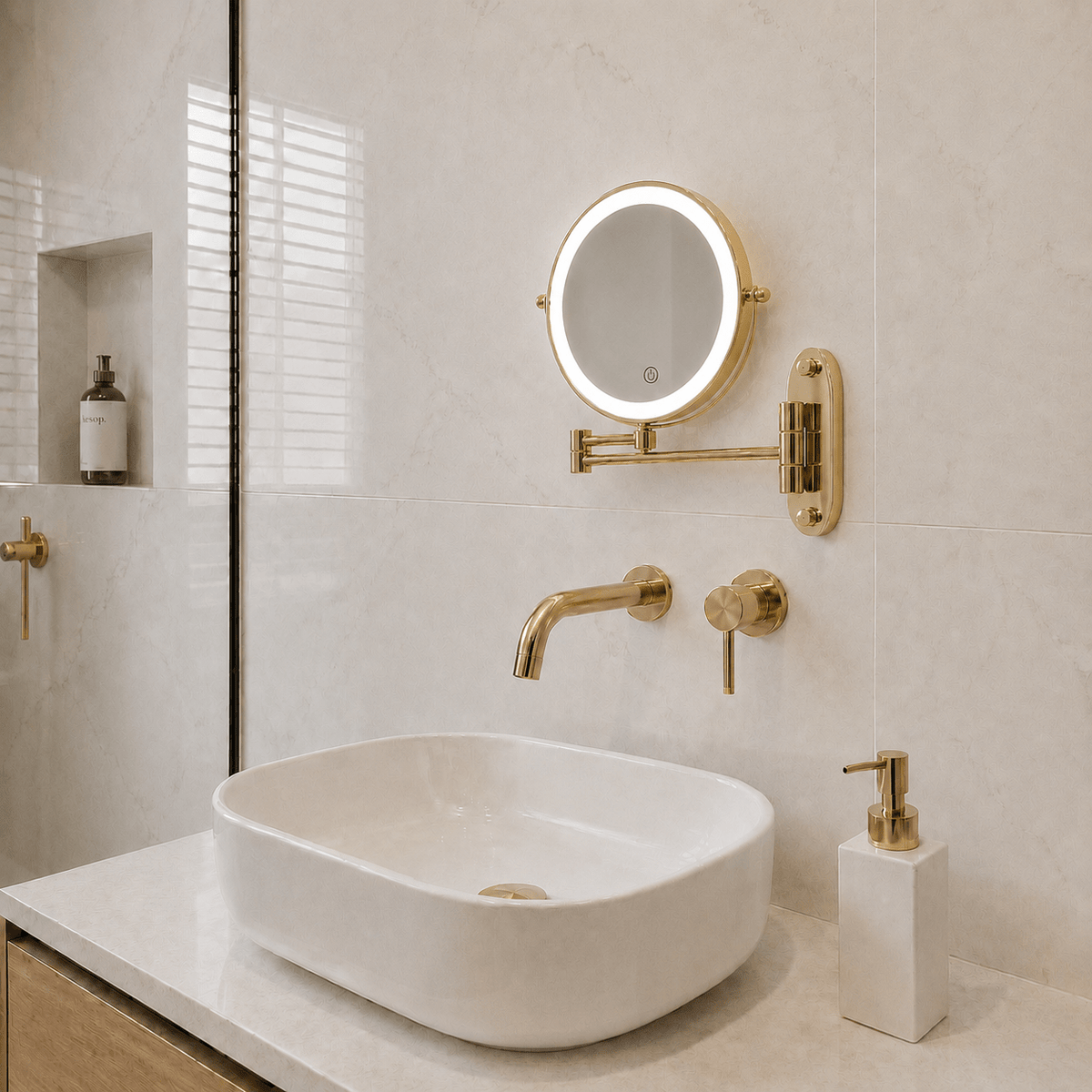 Nalen Magnifying Bathroom Mirror