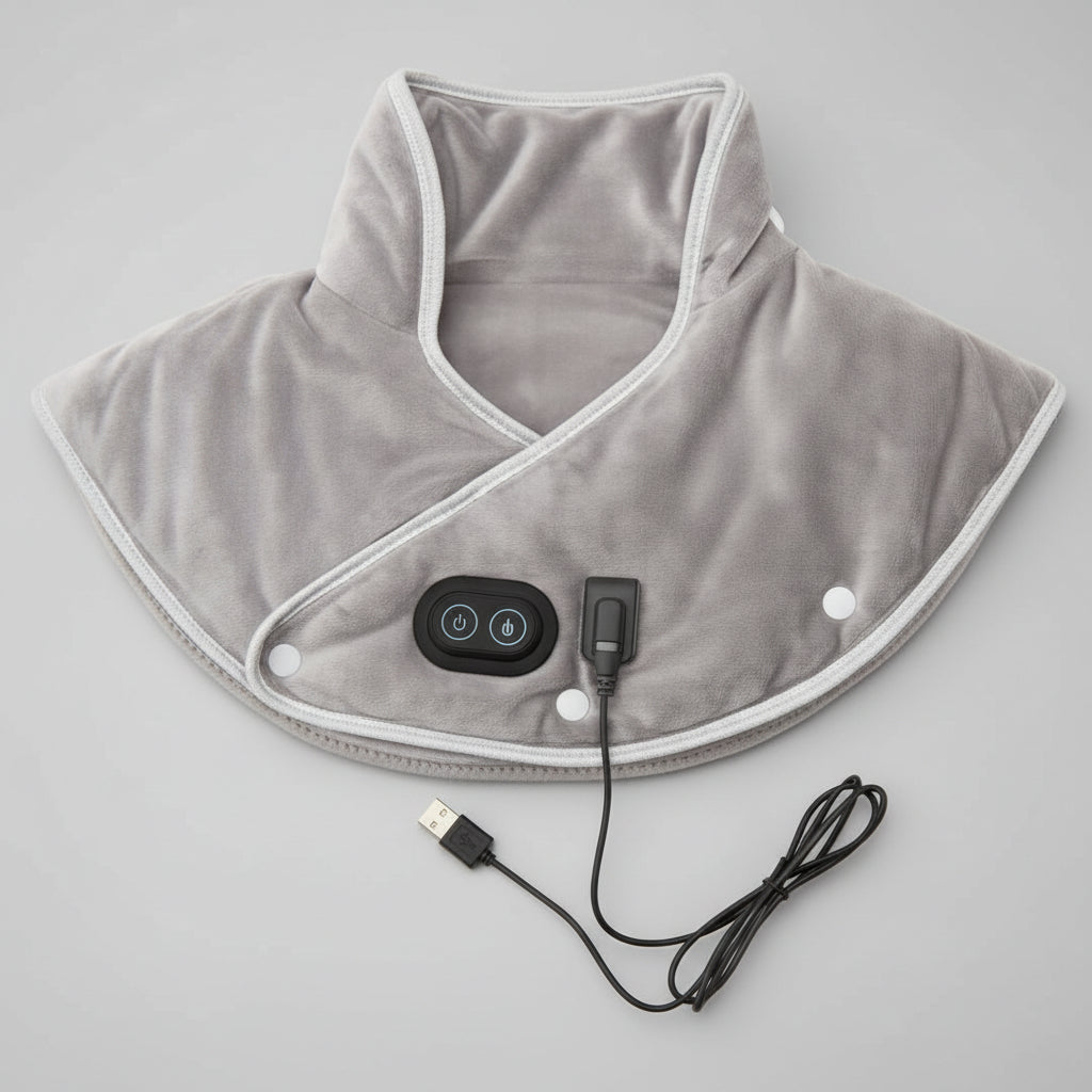 Neck Shoulder Heating Pad Vibration Massage