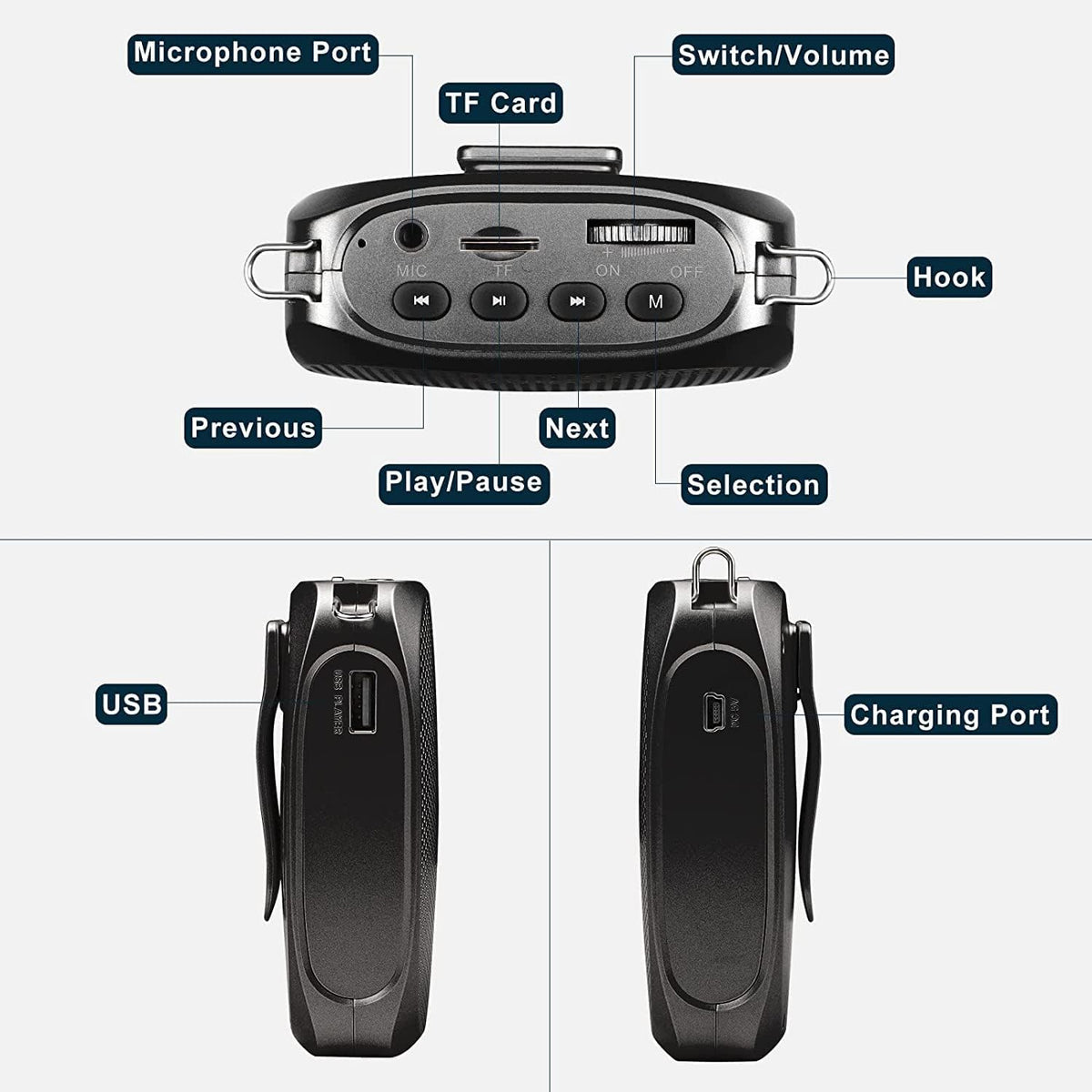 Personal Voice Amplifier For Teachers And Elderly