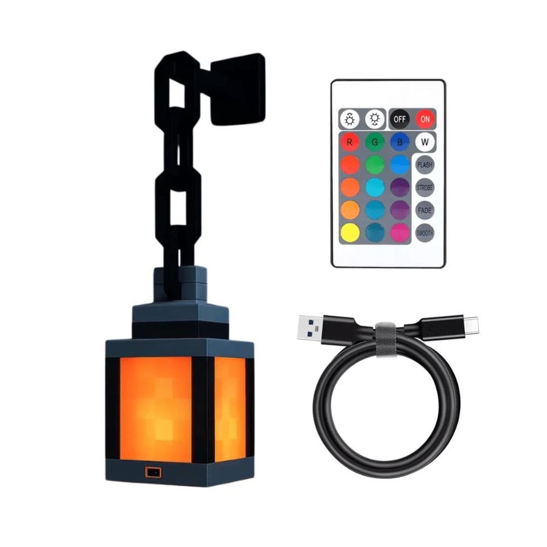 Pixel block lantern lamp lifestyle image