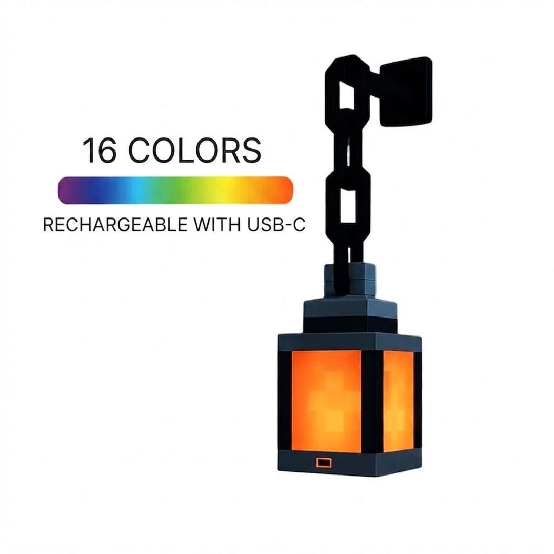 Pixel Block Lantern Lamp
