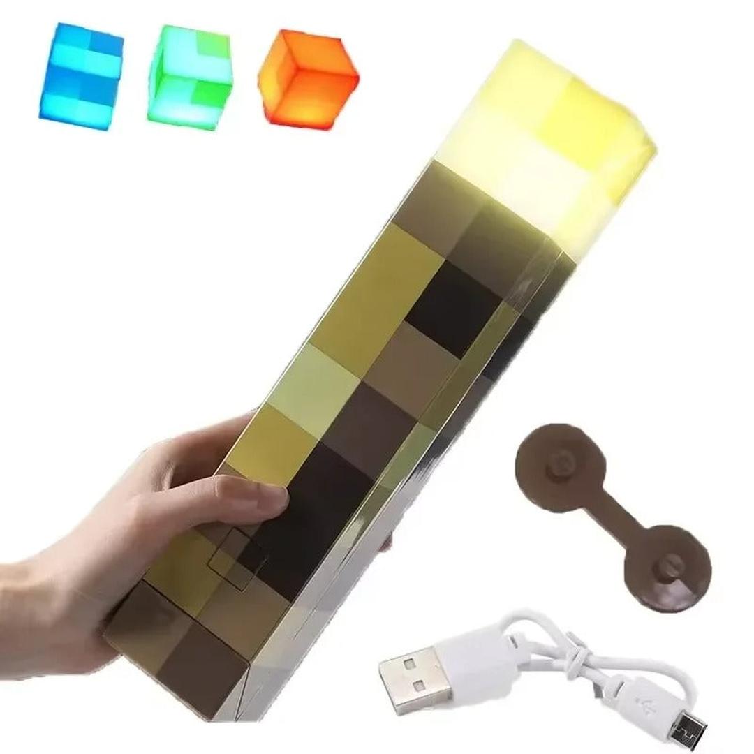Pixel block torch LED lamp detail