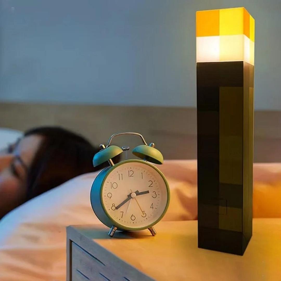 Pixel block torch LED lamp detail
